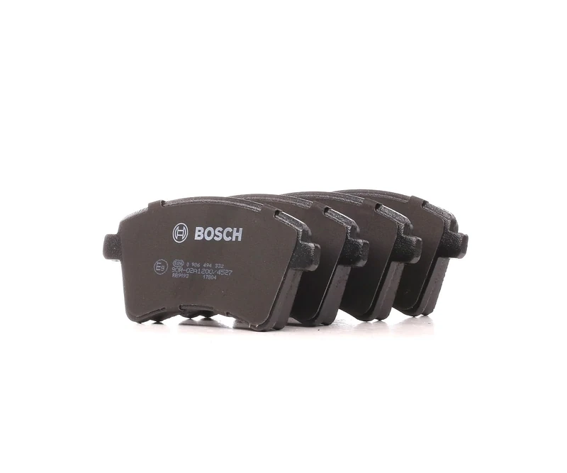 Bosch BP1222 - Brake Pads Car Front Axle - Bosch Quality - Reduced Noise and Dust - ECE-R90 Certified - Copper-Free - 1 Set of 4 Pads - With Accessories