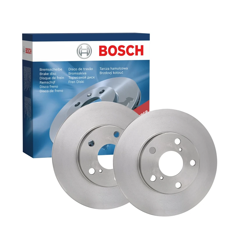 Bosch BD1041 Brake Disc Set - 275 mm Vented High-Carbon Discs - Front Axle - ECE-R90 Certified - Improved Cooling, Reduced Brake Fade, Corrosion Protection - 1 Set of 2 Discs