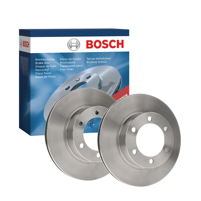 Bosch BD612 Brake Disc Set - 318.5 mm Vented Discs - Front Axle - ECE-R90 Certified - Good Cooling, Reliable Braking, Corrosion Protection - 1 Set of 2 Discs