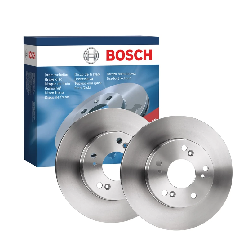 Bosch BD1524 Brake Disc Set - 262 mm Vented Discs - Front Axle - ECE-R90 Certified - Good Cooling, Reliable Braking, Corrosion Protection - 1 Set of 2 Discs