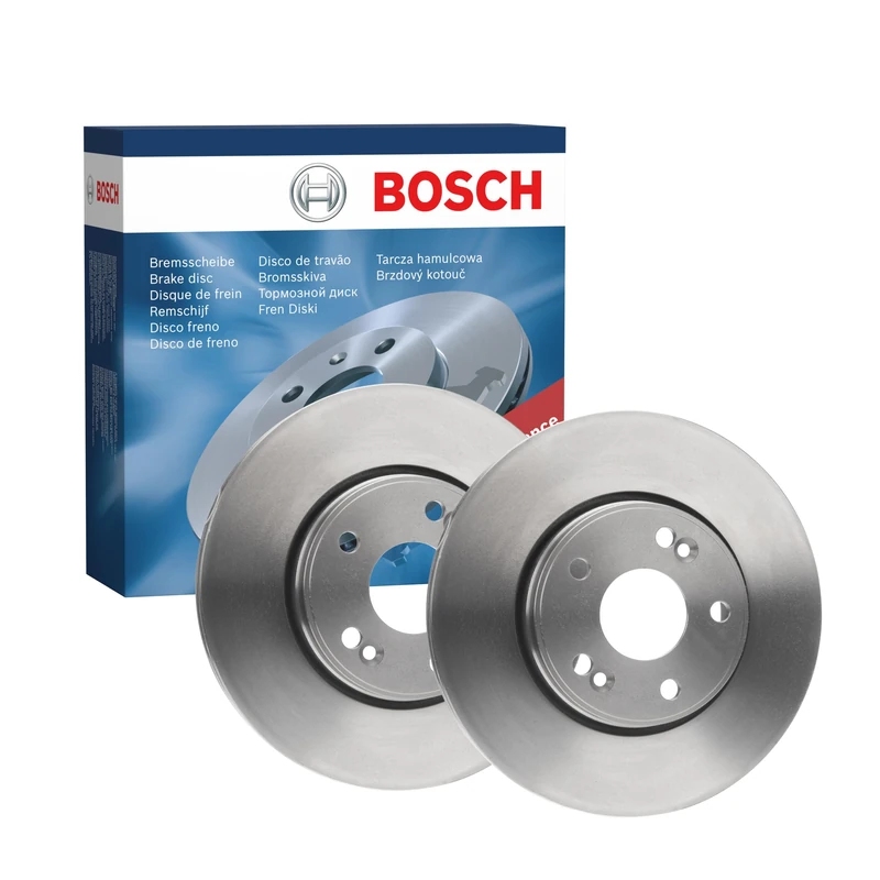 Bosch BD1118 Brake Disc Set - 280 mm Vented High-Carbon Discs - Front Axle - ECE-R90 Certified - Improved Cooling, Reduced Brake Fade, Corrosion Protection - 1 Set of 2 Discs