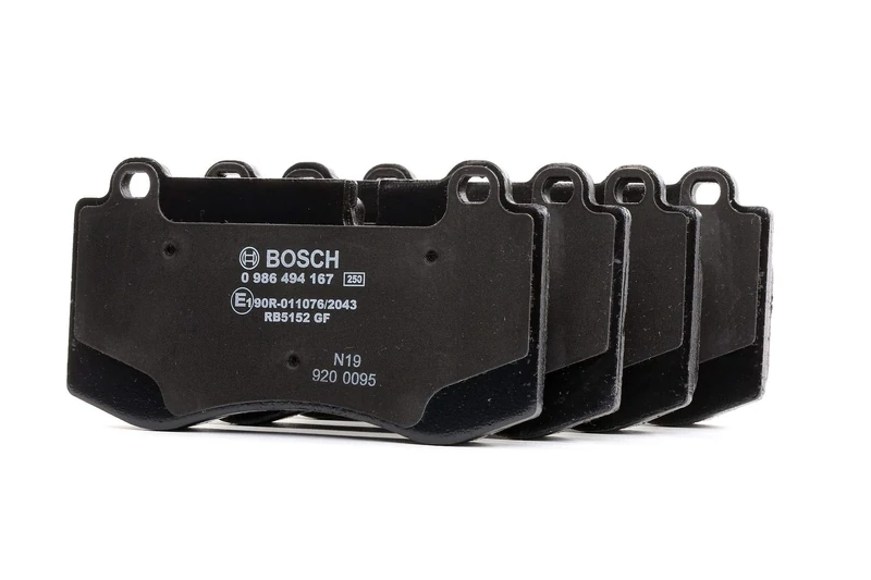 Bosch BP1078 - Brake Pads Car Front Axle - Bosch Quality - Reduced Noise and Dust - ECE-R90 Certified - Copper-Free - 1 Set of 4 Pads