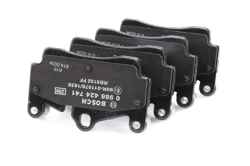 Bosch BP450 - Brake Pads Car Rear Axle - Bosch Quality - Reduced Noise and Dust - ECE-R90 Certified - Copper-Free - 1 Set of 4 Pads