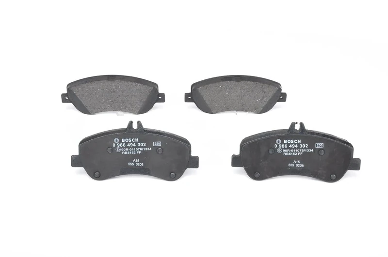 Bosch BP1243 - Brake Pads Car Front Axle - Bosch Quality - Reduced Noise and Dust - ECE-R90 Certified - Copper-Free - 1 Set of 4 Pads