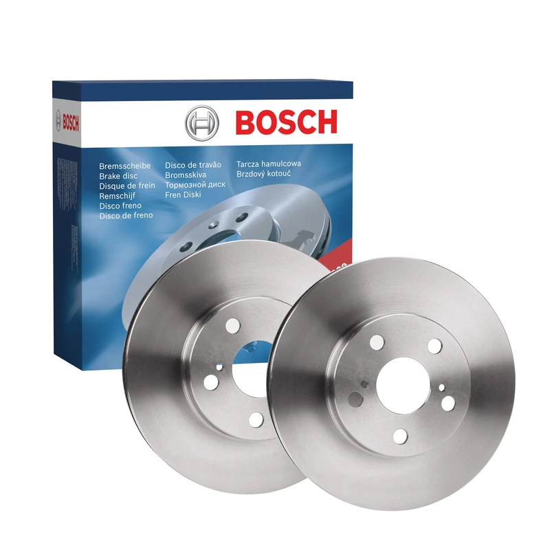 Bosch BD1505 Brake Disc Set - 255 mm Vented Discs - Front Axle - ECE-R90 Certified - Good Cooling, Reliable Braking, Corrosion Protection - 1 Set of 2 Discs