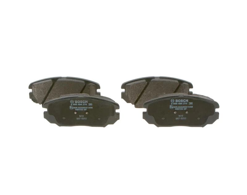Bosch BP1282 - Brake Pads Car Front Axle - Bosch Quality - Reduced Noise and Dust - ECE-R90 Certified - Copper-Free - 1 Set of 4 Pads