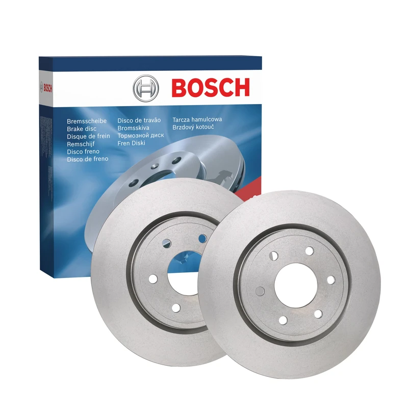 Bosch BD1199 Brake Disc Set - 296 mm Vented High-Carbon Discs - Front Axle - ECE-R90 Certified - Improved Cooling, Reduced Brake Fade, Corrosion Protection - 1 Set of 2 Discs