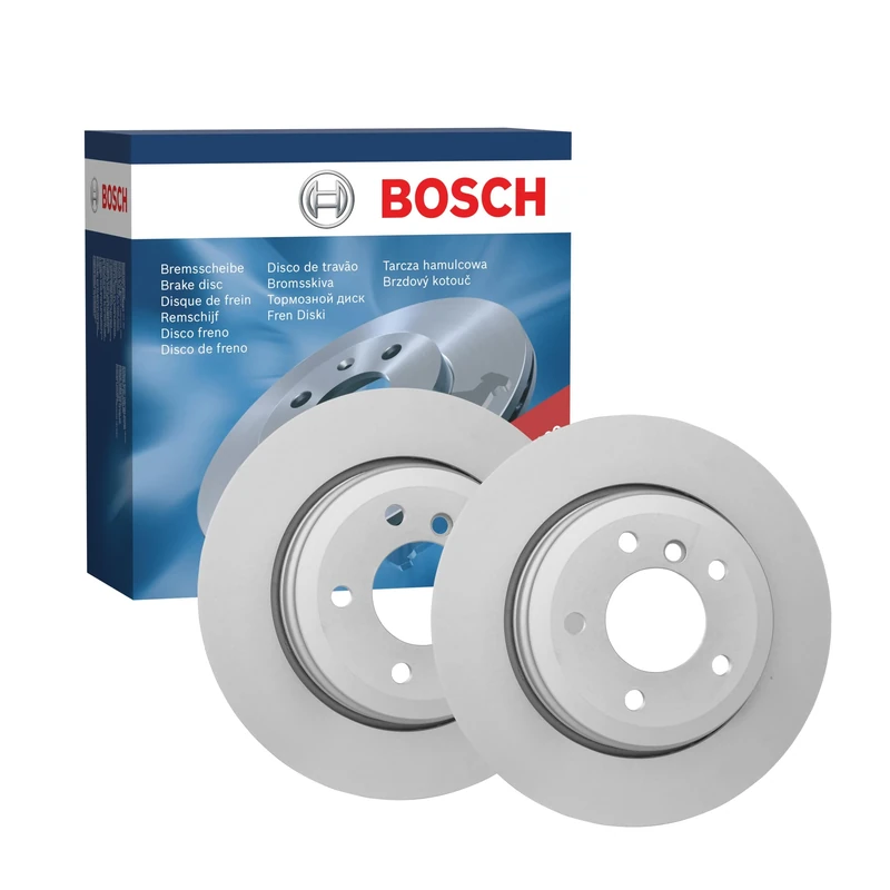 Bosch BD995 Brake Disc Set - 320 mm Vented High-Carbon Disc - Rear Axle - ECE-R90 Certified - Great Cooling and Noise Suppression, Advanced Corrosion protected - 1 Set of 2 Discs