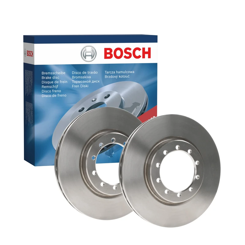 Bosch BD1192 Brake Disc Set - 290 mm Vented High-Carbon Discs - Front Axle - ECE-R90 Certified - Improved Cooling, Reduced Brake Fade, Corrosion Protection - 1 Set of 2 Discs