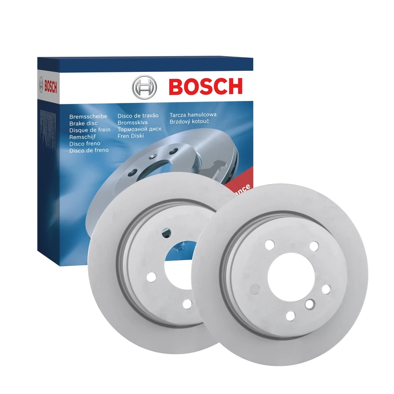 Bosch BD1141 Brake Disc Set - 300 mm Vented High-Carbon Disc - Rear Axle - ECE-R90 Certified - Great Cooling and Noise Suppression, Advanced Corrosion protected - 1 Set of 2 Discs