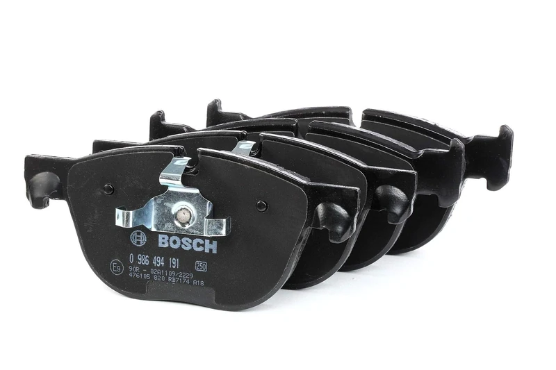 Bosch BP1109 - Brake Pads Car Front Axle - Bosch Quality - Reduced Noise and Dust - ECE-R90 Certified - Copper-Free - 1 Set of 4 Pads