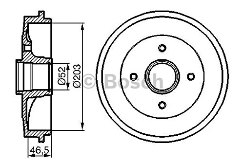 Bosch 0986477124 Brake Drum