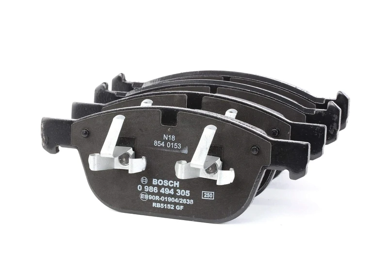 Bosch BP1241 - Brake Pads Car Front Axle - Bosch Quality - Reduced Noise and Dust - ECE-R90 Certified - Copper-Free - 1 Set of 4 Pads