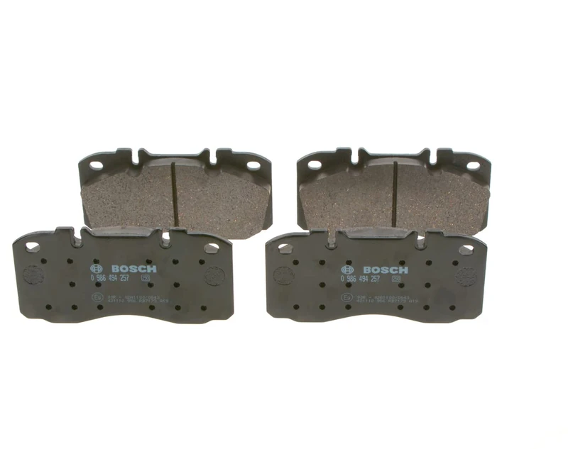 Bosch BP1135 - Brake Pads Car Front Axle - Bosch Quality - Reduced Noise and Dust - ECE-R90 Certified - Copper-Free - 1 Set of 4 Pads