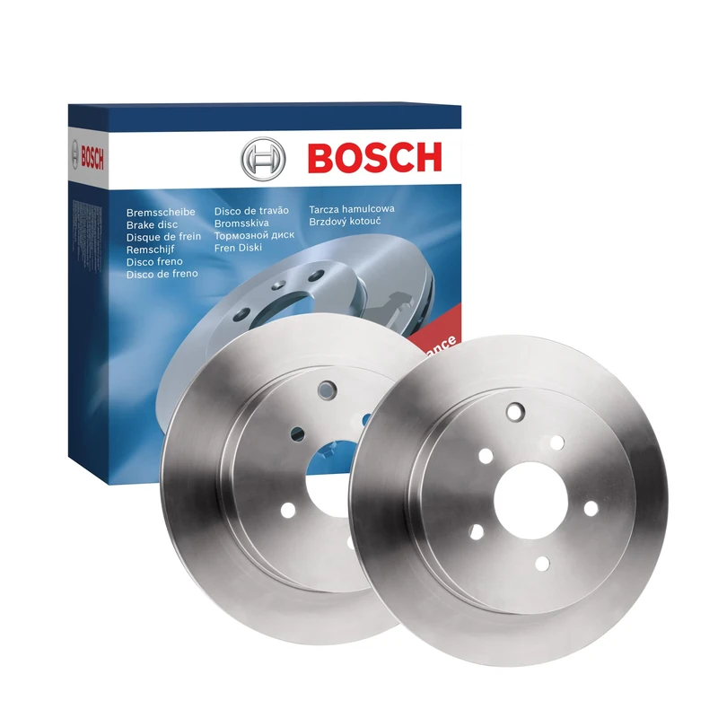 Bosch BD1449 Brake Disc Set - 307.8 mm Vented Discs - Rear Axle - ECE-R90 Certified - Good Cooling, Reliable Braking, Corrosion Protection - 1 Set of 2 Discs