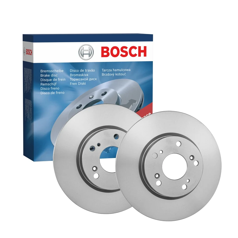 Bosch BD1204 Brake Disc Set - 281.8 mm Vented Discs - Front Axle - ECE-R90 Certified - Good Cooling, Reliable Braking, Corrosion Protection - 1 Set of 2 Discs