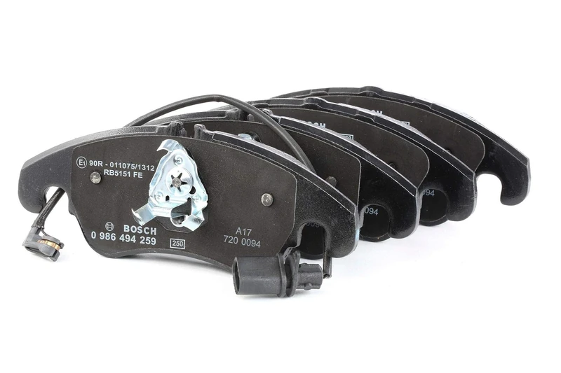 Bosch BP1131 - Brake Pads Car Front Axle - Bosch Quality - Reduced Noise and Dust - ECE-R90 Certified - Copper-Free - 1 Set of 4 Pads