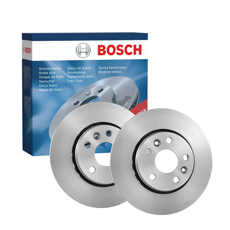 Bosch BD1399 Brake Disc Set - 280 mm Vented High-Carbon Discs - Front Axle - ECE-R90 Certified - Improved Cooling, Reduced Brake Fade, Corrosion Protection - 1 Set of 2 Discs