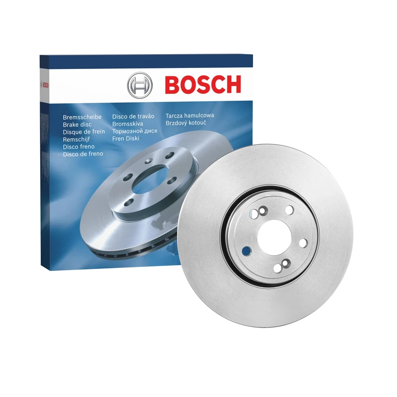 Bosch BD1408 Brake Disc - 324 mm Vented High-Carbon Discs - Front Axle - ECE-R90 Certified - Improved Cooling, Reduced Brake Fade, Corrosion Protection - 1 Single Disc