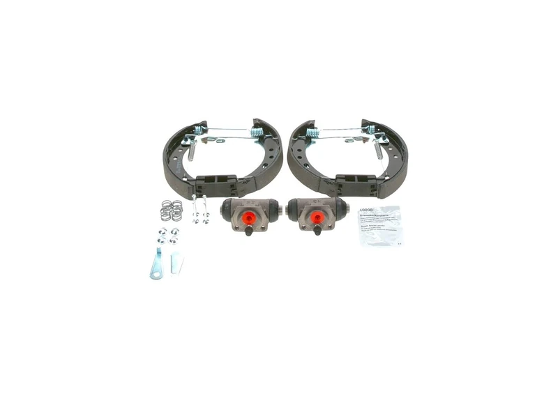 Bosch KS612 Kit Super Pro - Rear drum brake kit - 1 pre-assembled set, 2 wheel brake cylinders, 4 brake shoes - Image 1