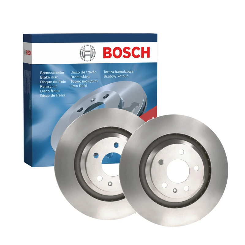 Bosch BD1323 Brake Disc Set - 330 mm Vented High-Carbon Discs - Rear Axle - ECE-R90 Certified - Improved Cooling, Reduced Brake Fade, Corrosion Protection - 1 Set of 2 Discs