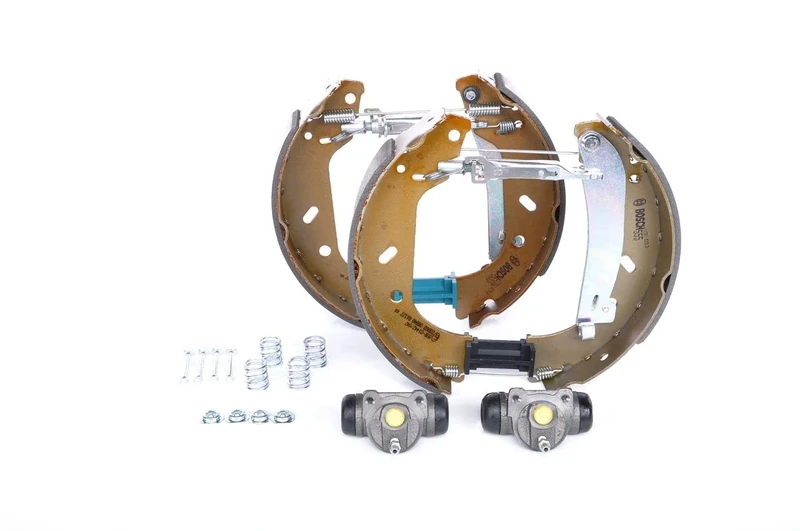 Bosch KS112 Kit Super Pro - Rear drum brake kit - 1 pre-assembled set, 2 wheel brake cylinders, 4 brake shoes