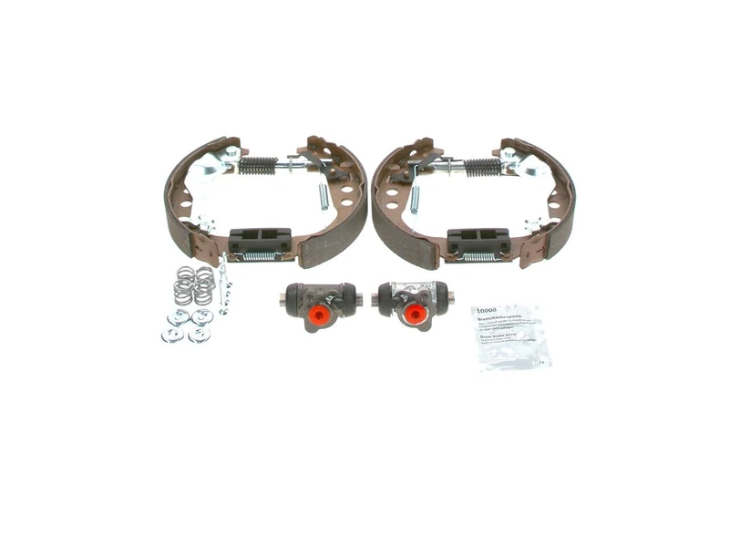Bosch KS662 Kit Super Pro - Rear drum brake kit - 1 pre-assembled set, 2 wheel brake cylinders, 4 brake shoes