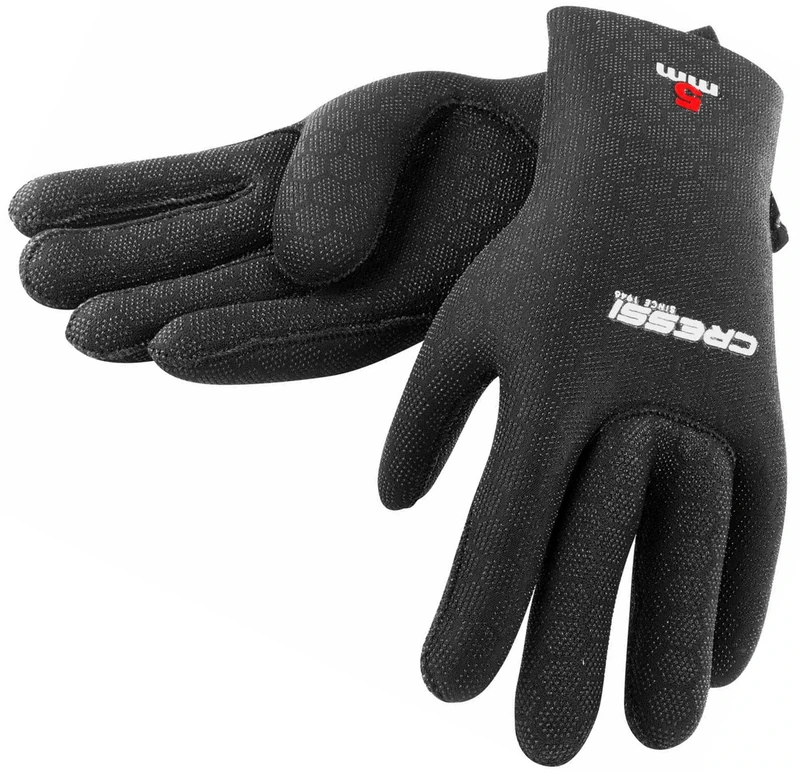 Cressi High Stretch Neoprene Diving Gloves - Black, X-Large/5 mm
