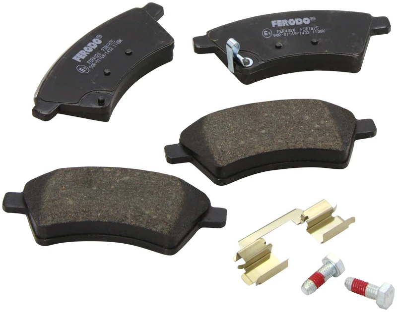 Ferodo FDB1875 Car Brake Pad Set, Disc Brake - (Set of 4)