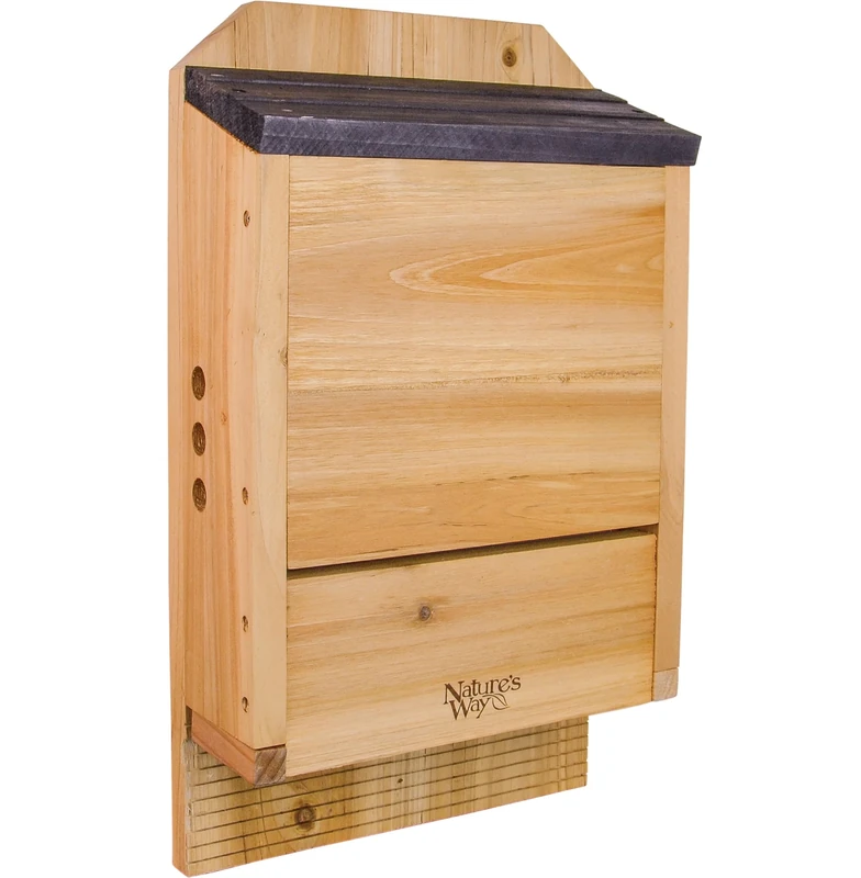 Nature's Way Bird Products CWH6 Triple Chamber Cedar Bat House, 20.5" x 12" x 5"