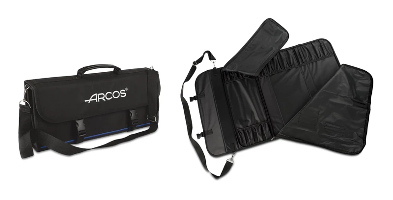 Arcos Knives Roll Bag - Knives Roll Bag to 17 Pieces - 100% Polyester 520 x 920 mm 20"x36" - Black Color (Knives NOT Included)