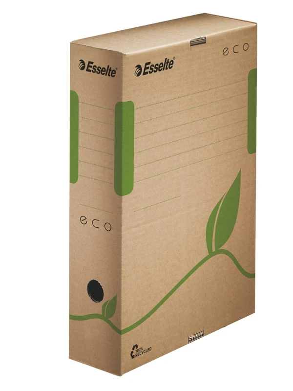 Esselte A4 Eco Archiving Box, Brown, Pack of 25,80 mm