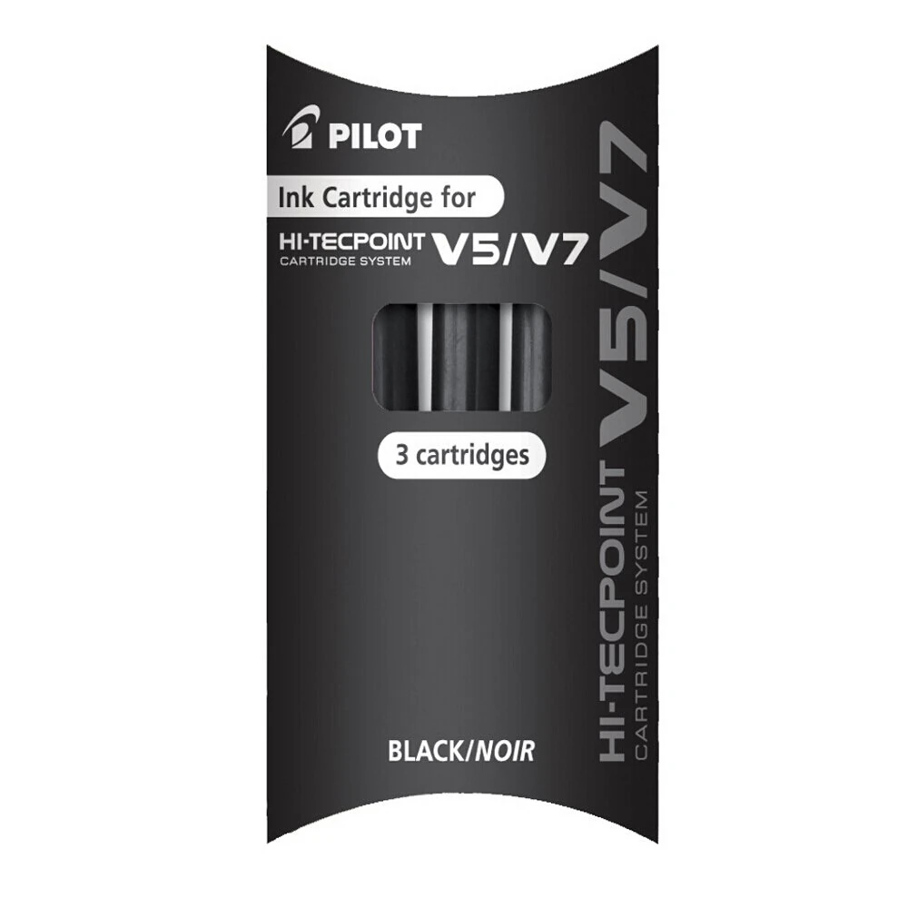 Pilot Refill for V5/V7 Cartridge System - Black, 1 x Pack of 3