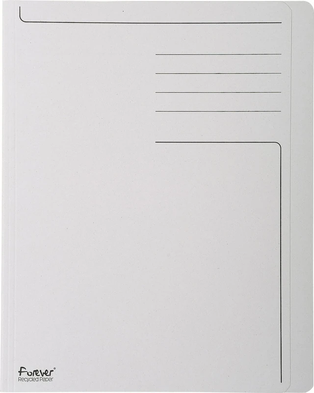 Exacompta - Ref 441019E - Forever Collection - Square Cut Folder - Suitable for Holding A4 Documents, 280gsm Recycled Card, Blue Angel Certified - Grey (Pack of 100)