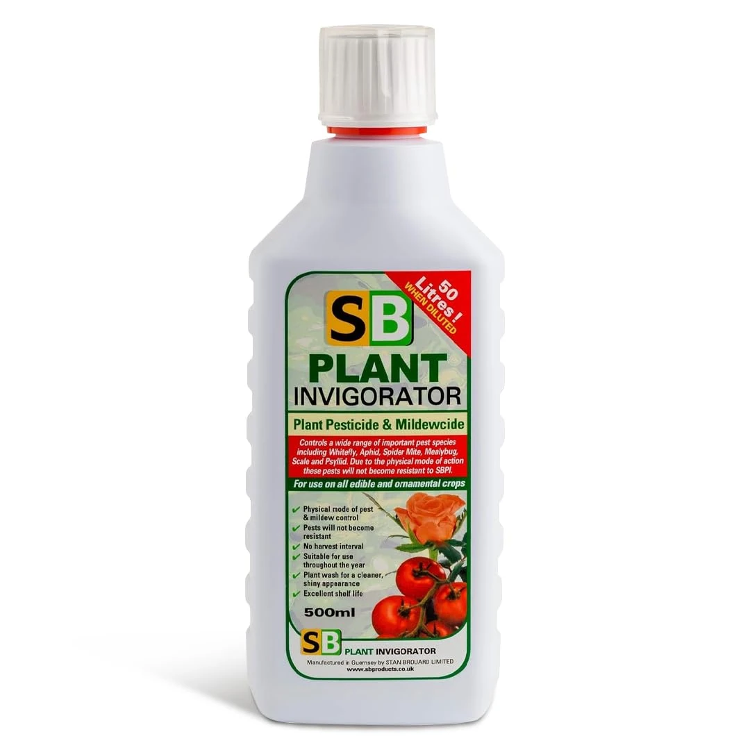 SB Plant Invigorator & Natural Pest Control for Plants | 3-in-1 Organic Solution: Pesticide, Fungicide & Leaf Nourisher | Safe for Edibles, Bees & Pets | Concentrate Makes 50L