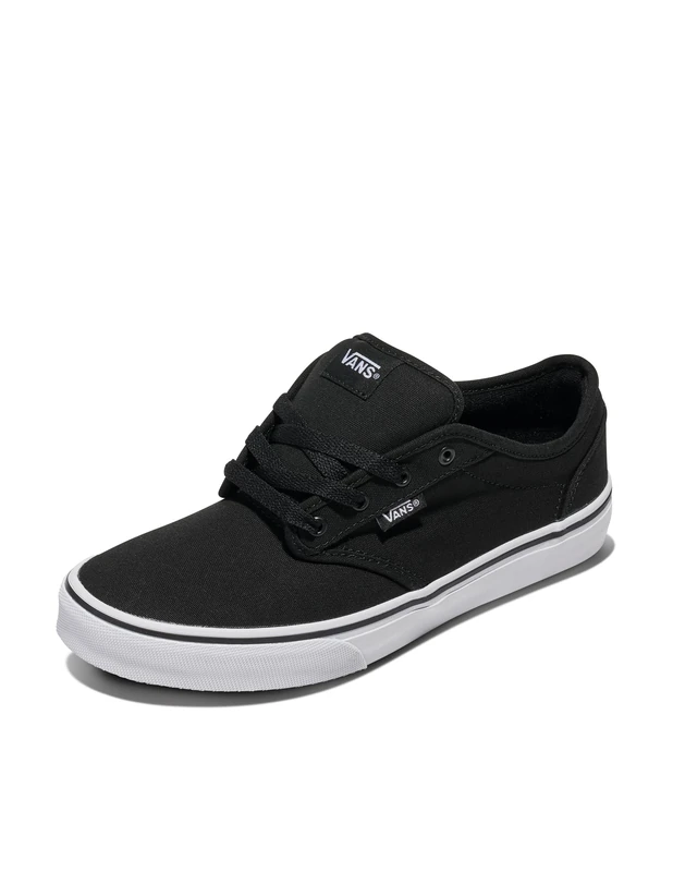 Vans Atwood, Unisex Kids' Low-Top Sneakers, Black (Canvas Black/White), 13.5 Child UK (31 1/2 EU)