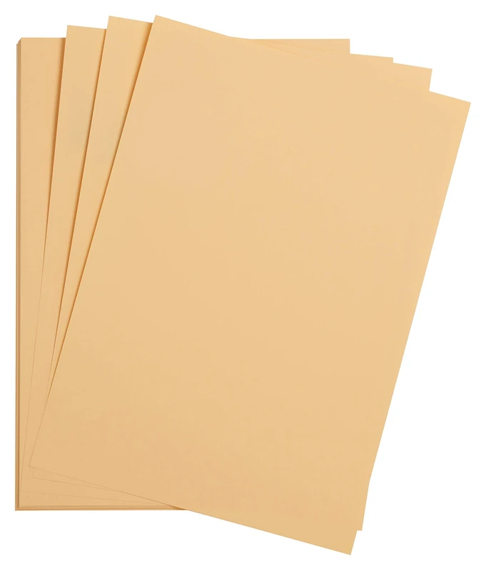 Clairefontaine - Ref 97864C - Maya Coloured Smooth Drawing Paper (Pack of 25 Sheets) - 120gsm Paper - A1 (84 x 59.4cm) - Apricot Colour - Deep Dyed, Acid Free, pH Neutral