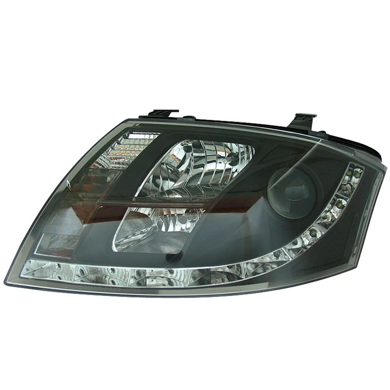 AutoStyle Set Headlights in DRL-Look compatible with Audi TT 8N 1999-2005 - Black