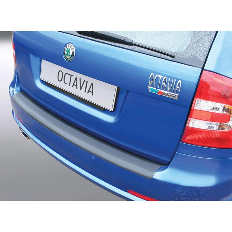 RGM ABS Rear bumper protector compatible with Skoda Octavia Kombi RS 2009-2013 Black
