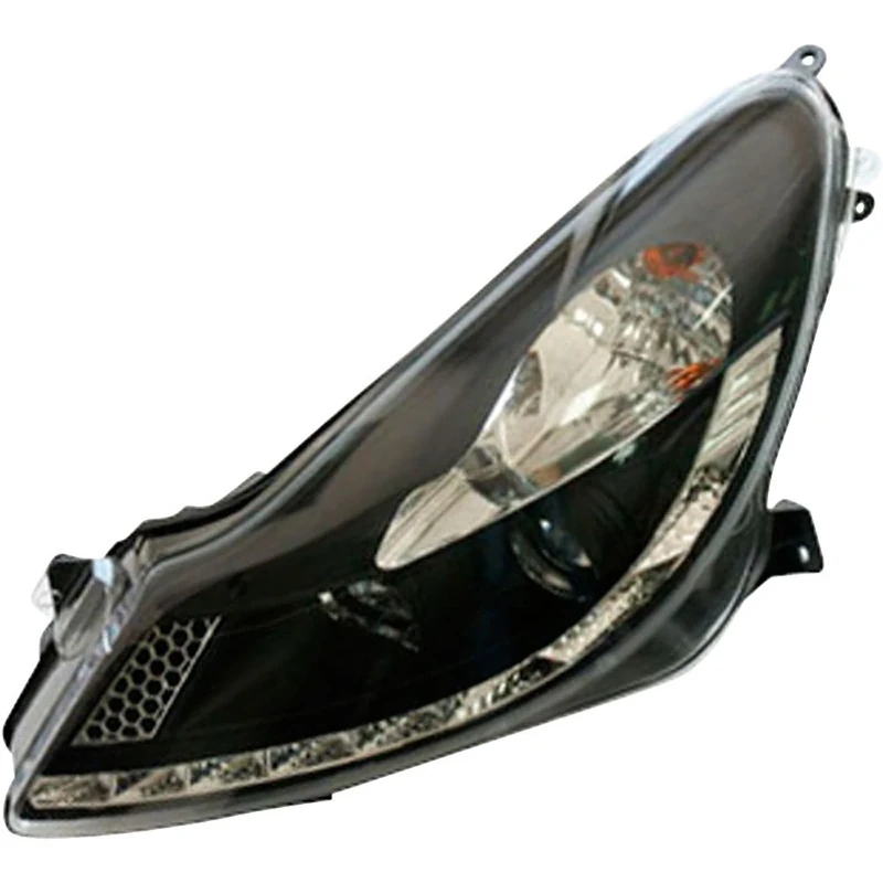 AutoStyle Set Headlights in DRL-Look compatible with Opel Corsa D 2006-2010 - Black
