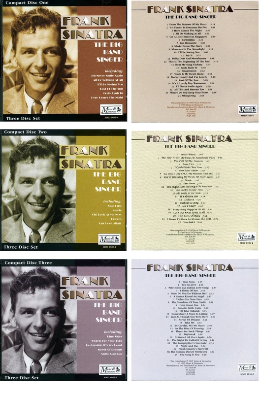 Frank Sinatra - The Big Band Singer 3 CD Set