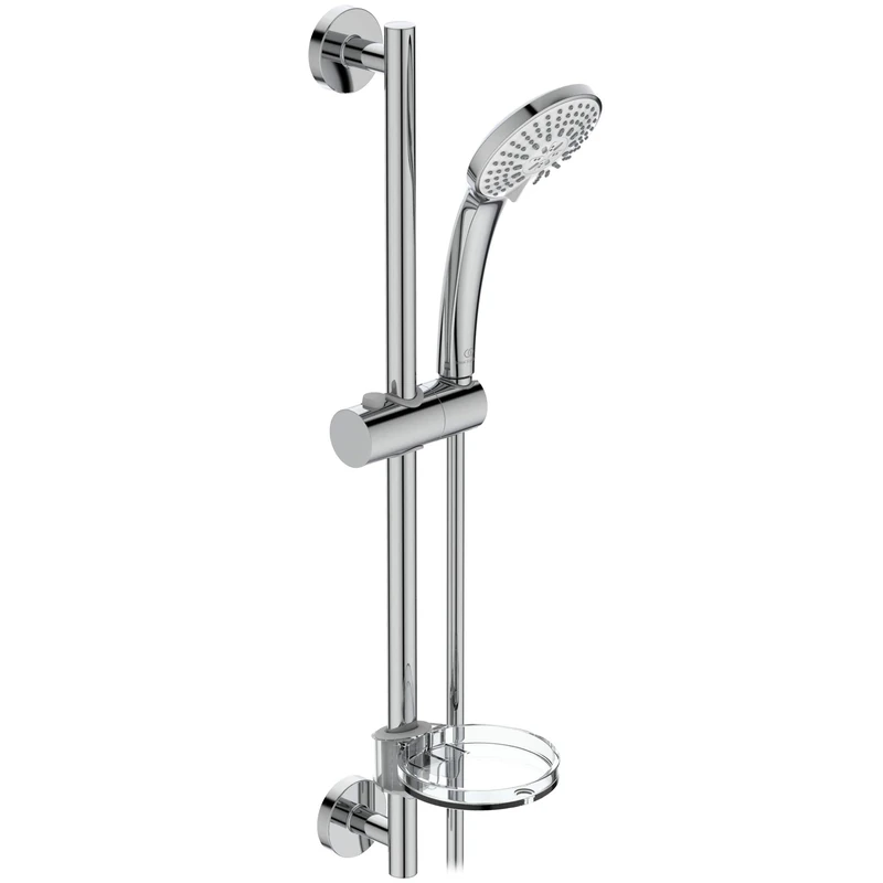 Ideal Standard B9415AA Idealrain Shower Combination, 600 mm, with Triple-Function Hand Shower, 100 mm, Chrome