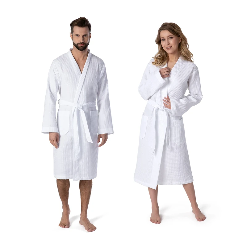 Move Kimono Waffle Piquee Bathrobe - Lightweight Robe