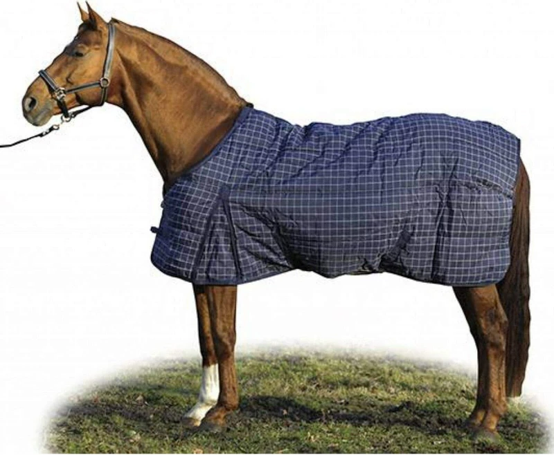 Hkm Hkm 4000315631896 840d Nylon 6998 Winter Blanket Dark Blue/Grey Checked 145 - Image 1