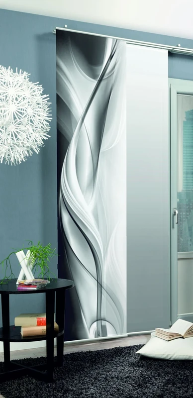 HOME FASHION 87313-703 96.5 x 23.6-Inch Polyester Curtain, Grey