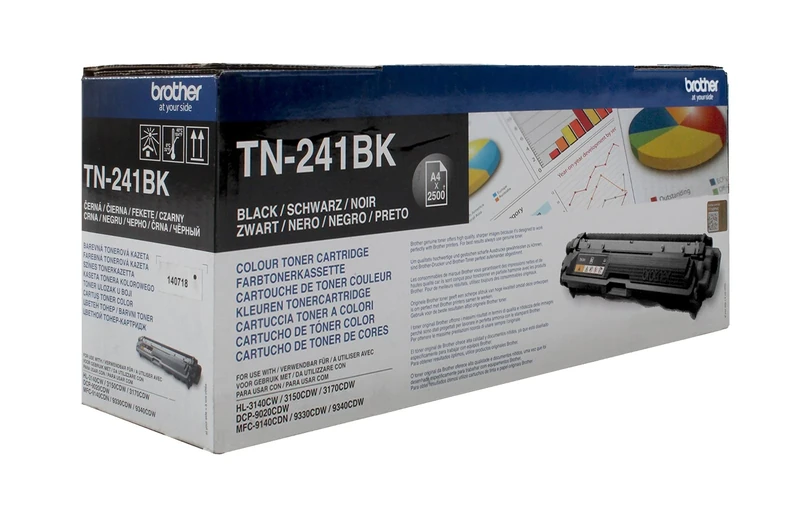Brother TN-241BK Toner Cartridge, Black, Single Pack, Standard Yield, Includes 1 x Toner Cartridge, Brother Genuine Supplies