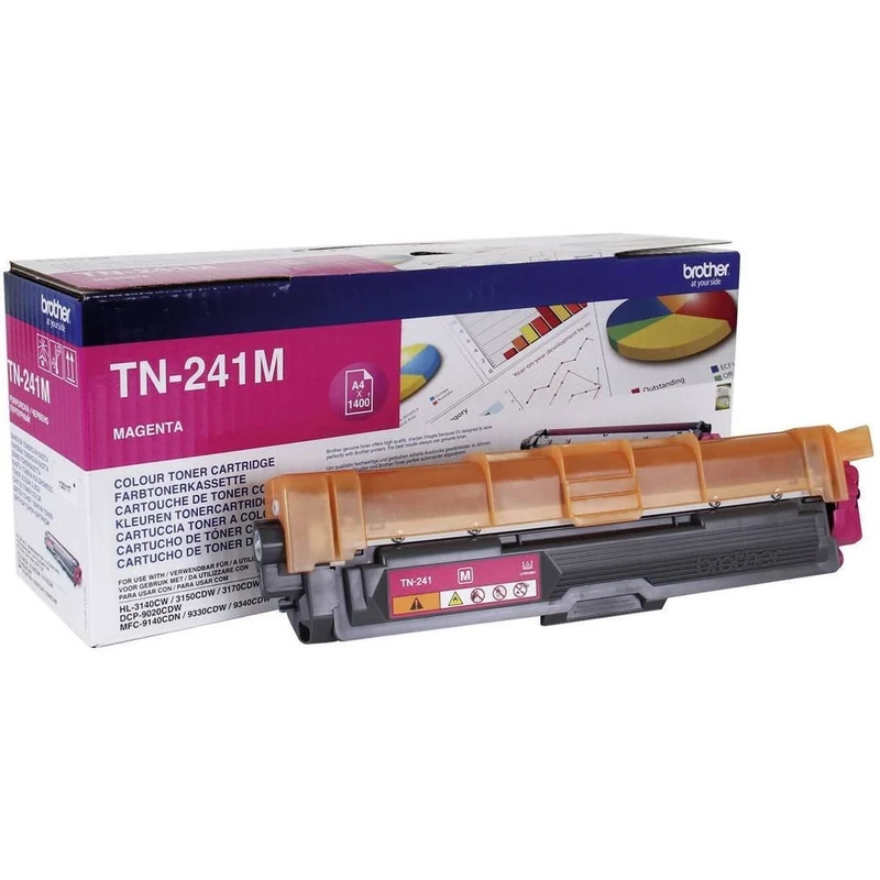 Brother TN-241M Toner Cartridge, Magenta, Single Pack, Standard Yield, Includes 1 x Toner Cartridge, Brother Genuine Supplies