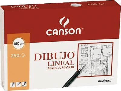 guarro Canson 200401404 Linear Drawing Paper A4 Pack of 250 Sheets 160g