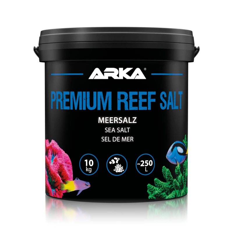 Reef salt – ARKA Premium Reef Salt 10 kg – fast-dissolving marine salt for stable reef aquariums – boosts coral growth, colour & health – phosphate/nitrate-free – ideal for RO water & sensitive corals