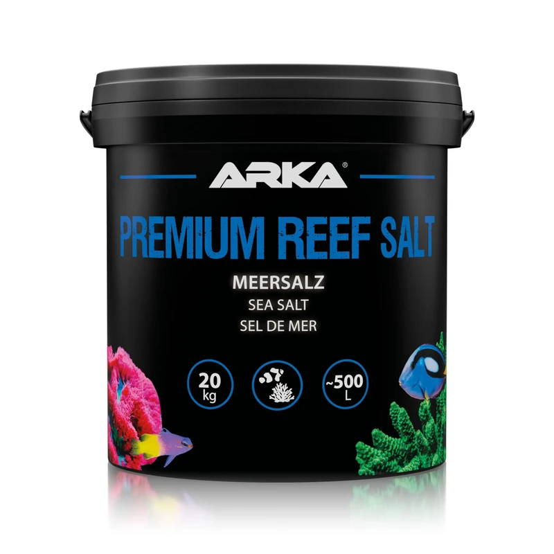 Reef salt – ARKA Premium Reef Salt 20 kg – fast-dissolving marine salt for stable reef aquariums – boosts coral growth, colour & health – phosphate/nitrate-free – ideal for RO water & sensitive corals